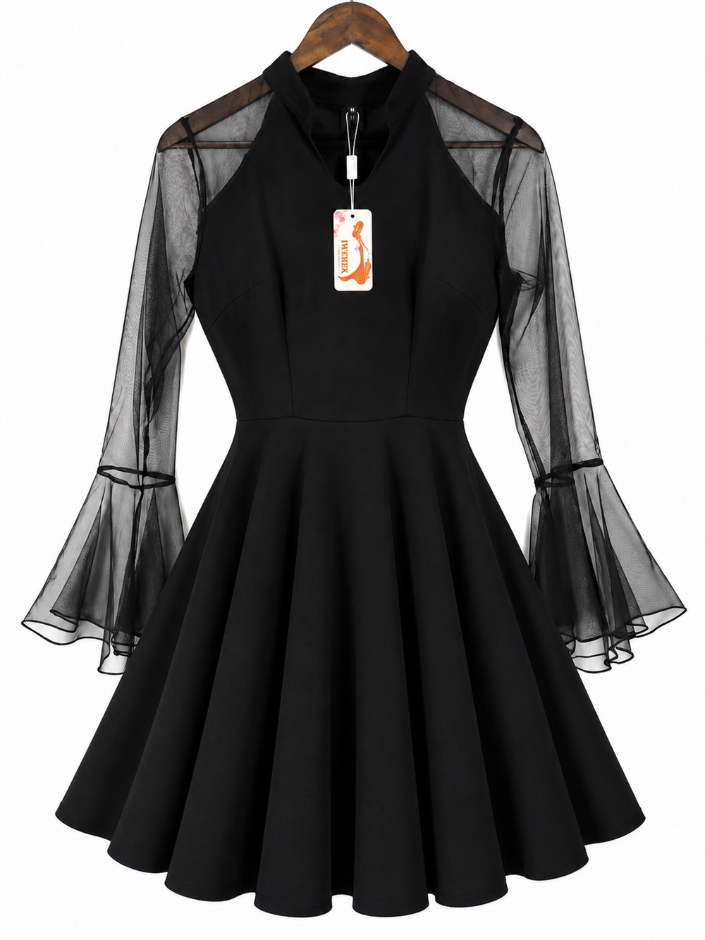 Gothic Keyhole Mesh Cocktail Dress Size Medium Women's Wimsigoth Witchy